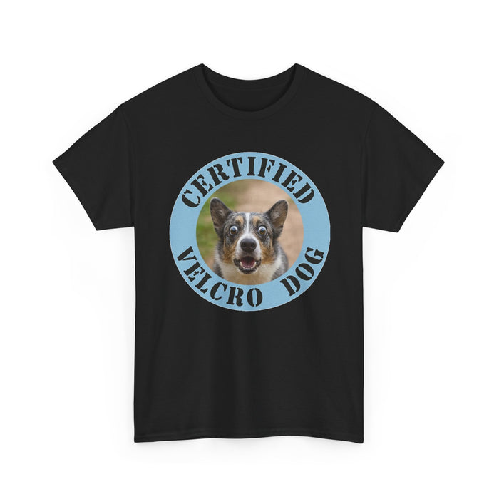 Certified Velcro Dog T‑Shirt — Funny Corgi Face Pet Lover Tee