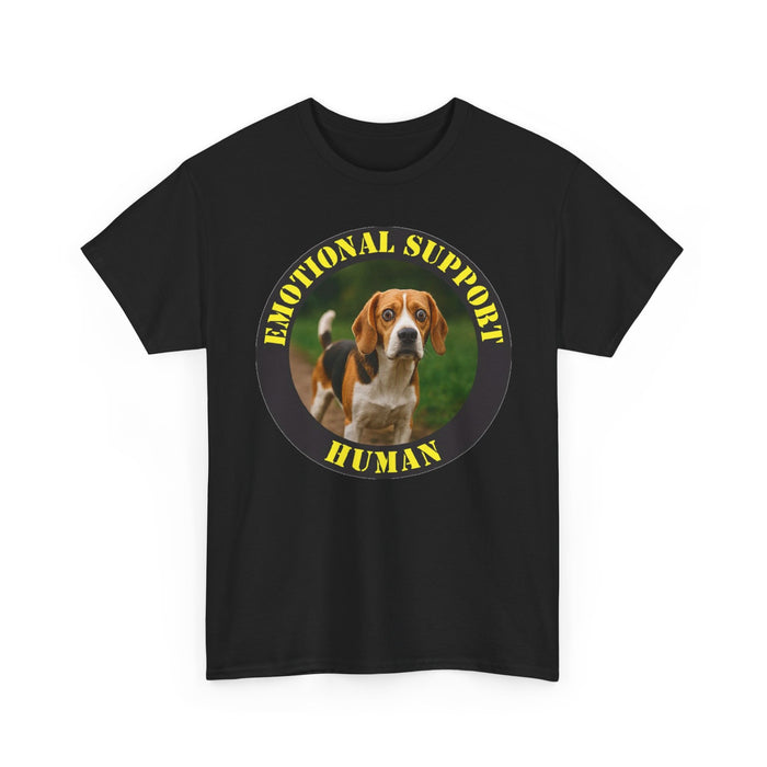 Emotional Support Human T-Shirt — Beagle Design