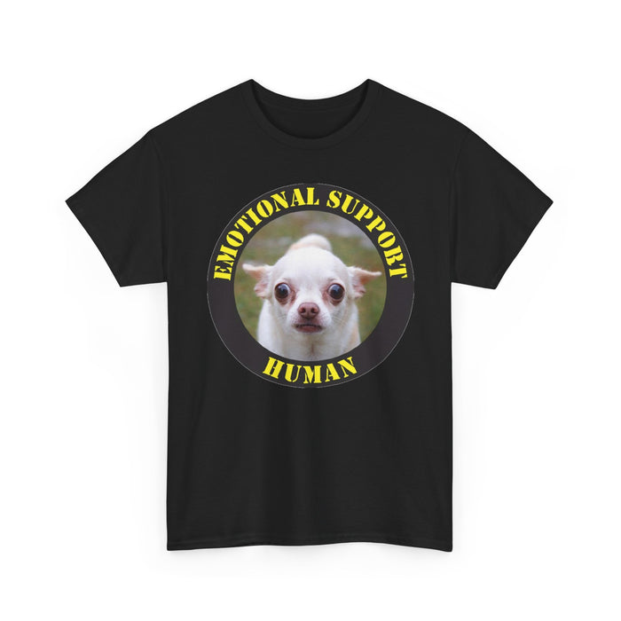 Emotional Support Human T‑Shirt — Cute Chihuahua Support Animal Tee