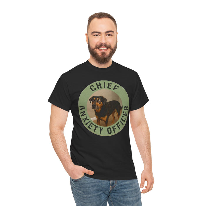 T‑Shirt — "Chief Anxiety Officer" Dog Graphic Tee