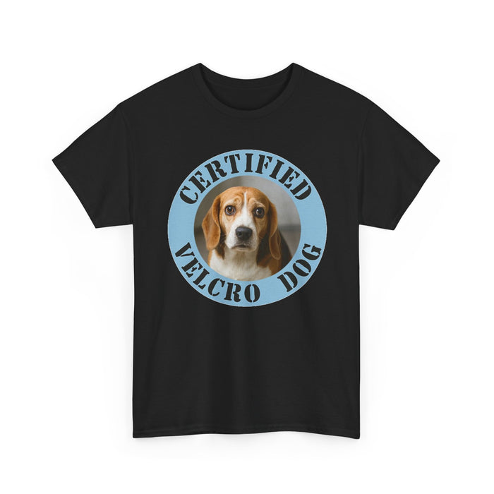 Certified Velcro Dog T‑Shirt — Funny Beagle Pet Lover Tee