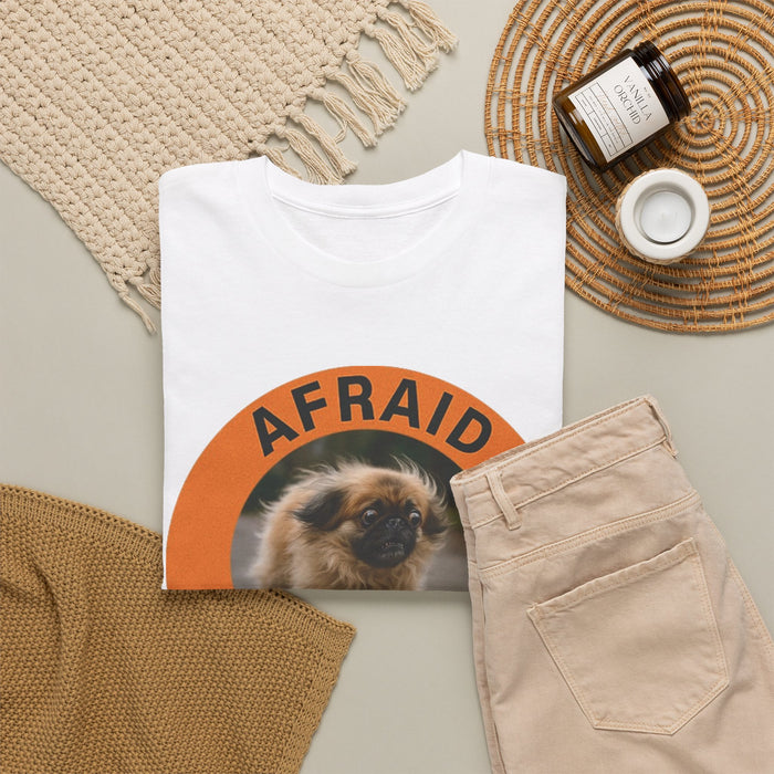 Afraid But Trying Tee — Cute Motivational Puppy Graphic T-Shirt