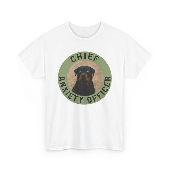 Chief Anxiety Officer Dog T-Shirt – Funny Rottweiler Pet Tee