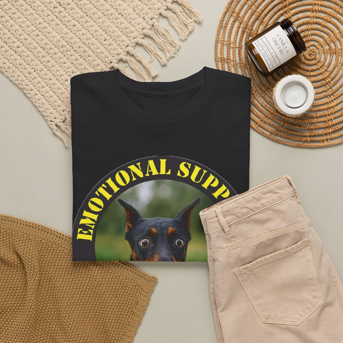 Emotional Support Human T‑Shirt — Doberman Pet Lover Tee
