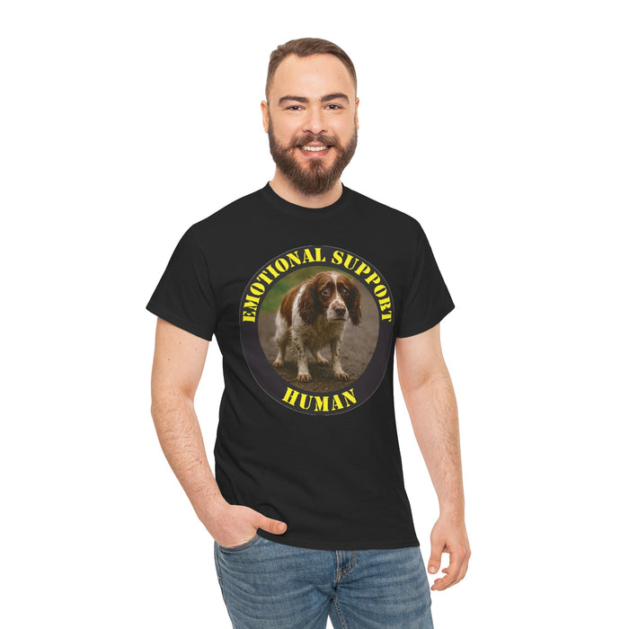 Emotional Support Human T-Shirt — Cute Basset Hound Rescue Tee