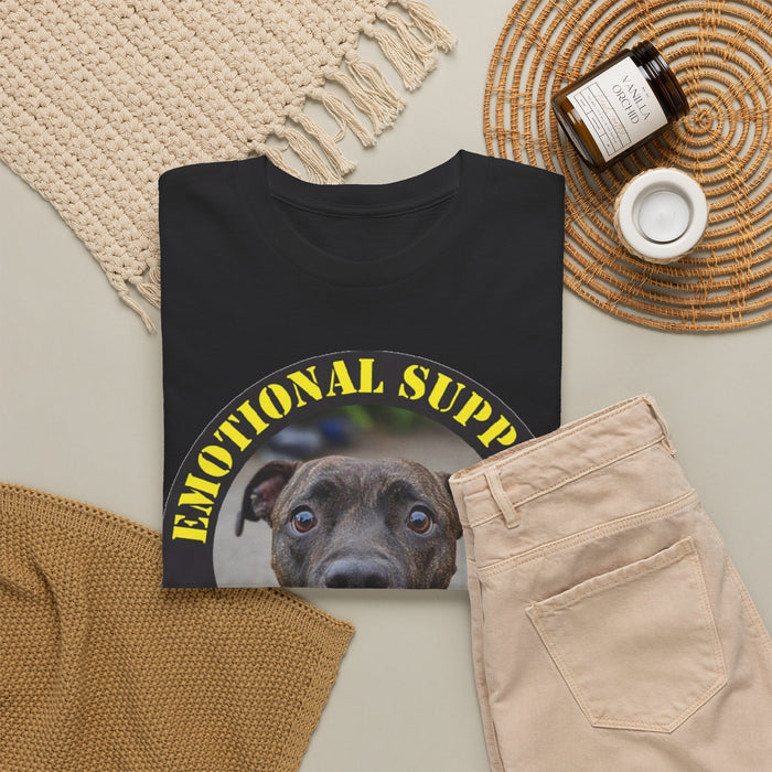Pit bull Emotional Support Human T-Shirt — Dog Photo Graphic Tee for Pet Lovers