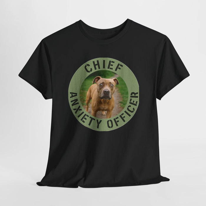 Chief Anxiety Officer T-Shirt — Funny Dog Graphic Tee