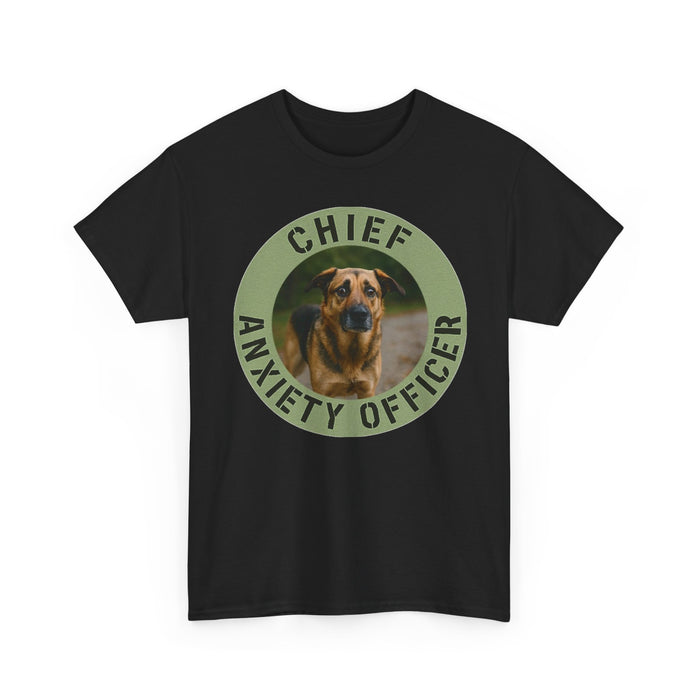Chief Anxiety Officer Tee — Funny Dog Graphic T‑Shirt