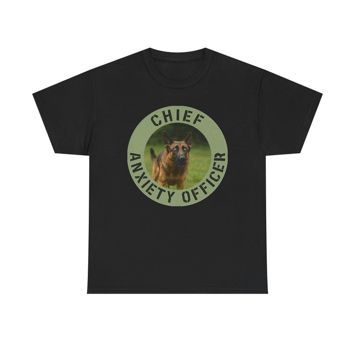 T-Shirt — "Chief Anxiety Officer" Dog Graphic Tee