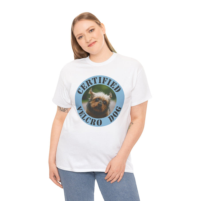 Certified Velcro Dog T-Shirt — Funny Puppy Badge Tee