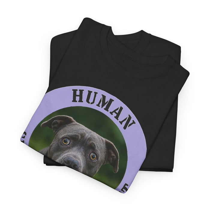 Pit Bull Human Security Blanket Dog Photo Tee — Funny Pet Lover T-Shirt