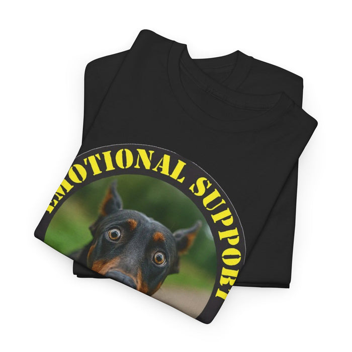 Emotional Support Human T‑Shirt — Doberman Pet Lover Tee