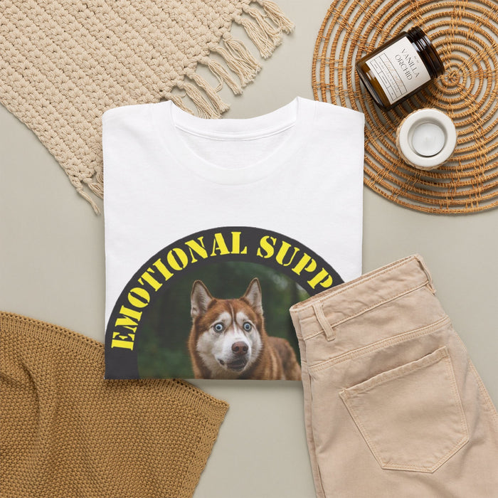 Emotional Support Human T-Shirt — Husky Pet Lover Tee
