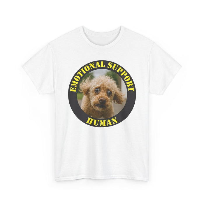 Emotional Support Human T‑Shirt — Cute Dog Photo Tee for Pet Lovers