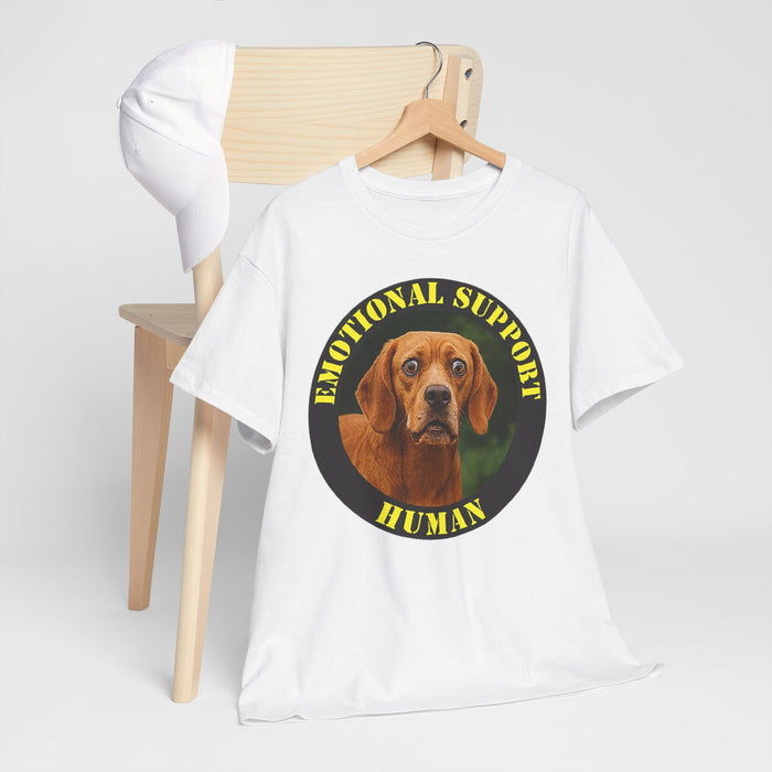 Emotional Support Human T-Shirt — Dog Portrait Graphic Tee, Funny Pet Lover Gift