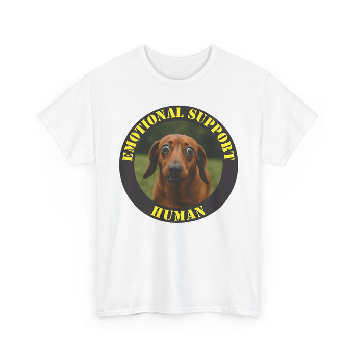 Emotional Support Human T‑Shirt — Dachshund Pet Rescue Tee