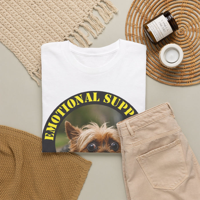 Emotional Support Human T-Shirt — Cute Yorkie Pet Therapy Tee