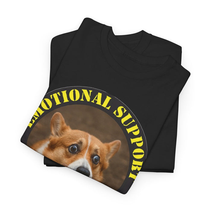 Emotional Support Human Tee — Cute Corgi Graphic T‑Shirt