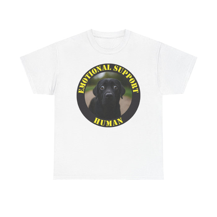 T-Shirt — “Emotional Support Human” Black Lab Graphic Tee