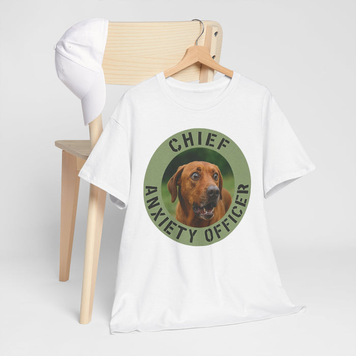 Chief Anxiety Officer Dog T‑Shirt — Funny Pet Lover Tee