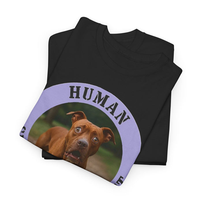 Pit Bull Human Security Blanket T-Shirt — Funny Dog Photo Tee for Dog Lovers