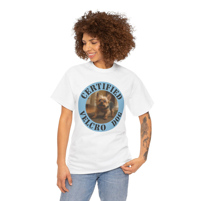 Certified Velcro Dog T-Shirt — Funny Puppy Badge Tee