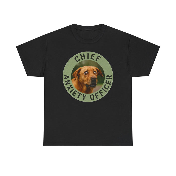 Chief Anxiety Officer T-Shirt – Funny Dog Anxiety Officer Graphic Tee