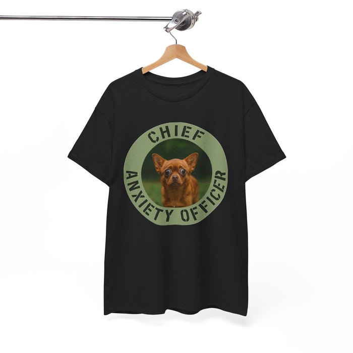 T‑Shirt — "Chief Anxiety Officer" Dog Graphic Tee