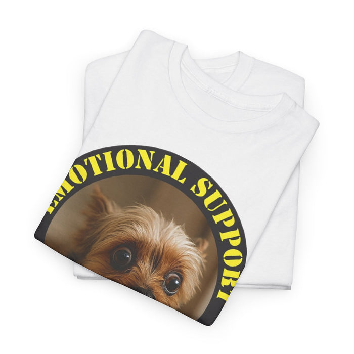 Emotional Support Human T‑Shirt — Cute Yorkie Dog Graphic Tee