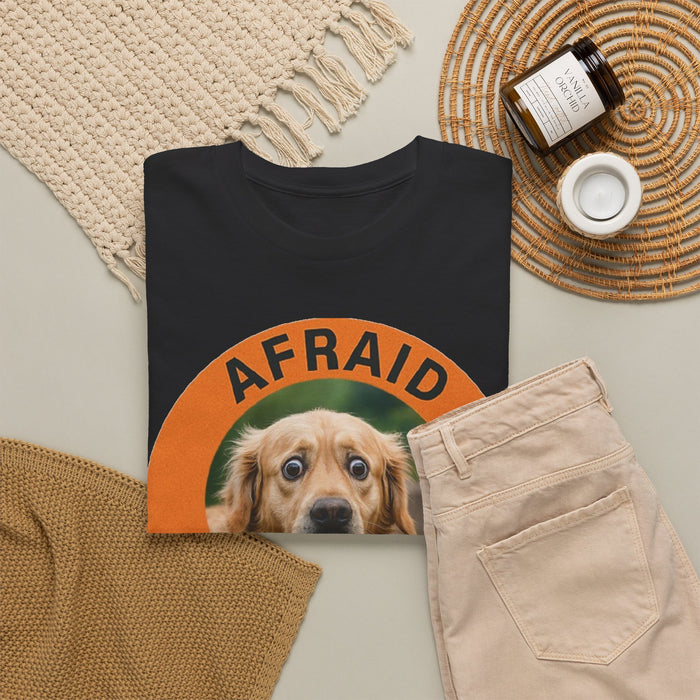 Golden Retriever Afraid But Trying Dog Tee — Cute Encouragement Graphic T-Shirt