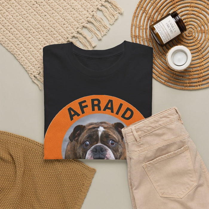 Afraid But Trying Bulldog T-Shirt — Cute Encouragement Graphic Tee