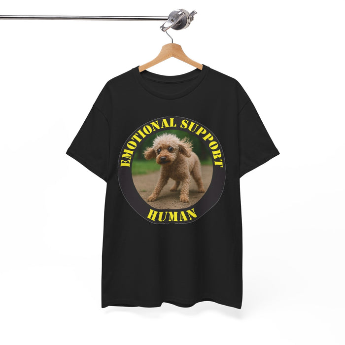 Emotional Support Human T-Shirt — Cute Puppy Circle Design