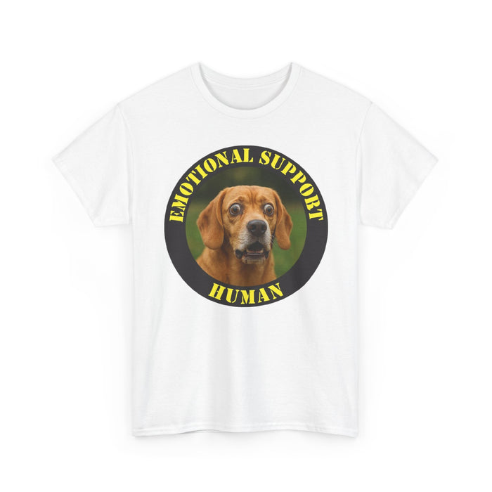 Emotional Support Human T-Shirt — Funny Dog Photo Tee for Pet Lovers