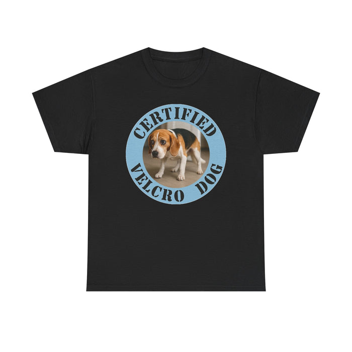 Certified Velcro Dog T‑Shirt — Funny Beagle Pet Lover Tee