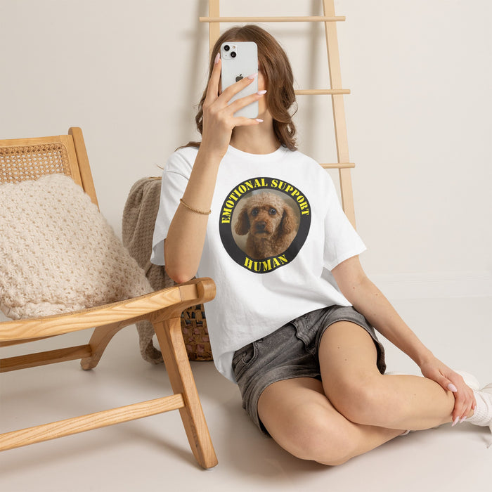 Emotional Support Human T‑Shirt — Cute Poodle Pet Lover Tee