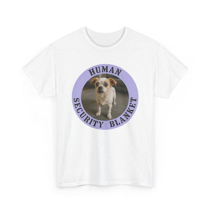Human Security Blanket T-Shirt — Cute Dog Graphic Tee