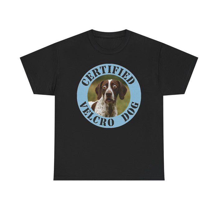 Pointer Certified Velcro Dog T‑Shirt – Funny Dog Owner Tee