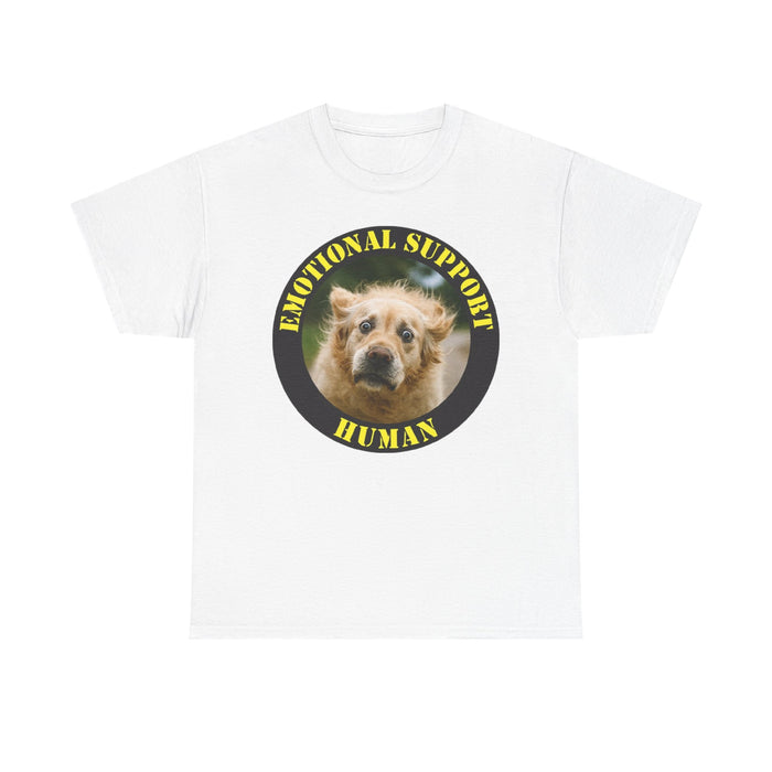 Emotional Support Human T-Shirt — Funny Dog Face Graphic Tee