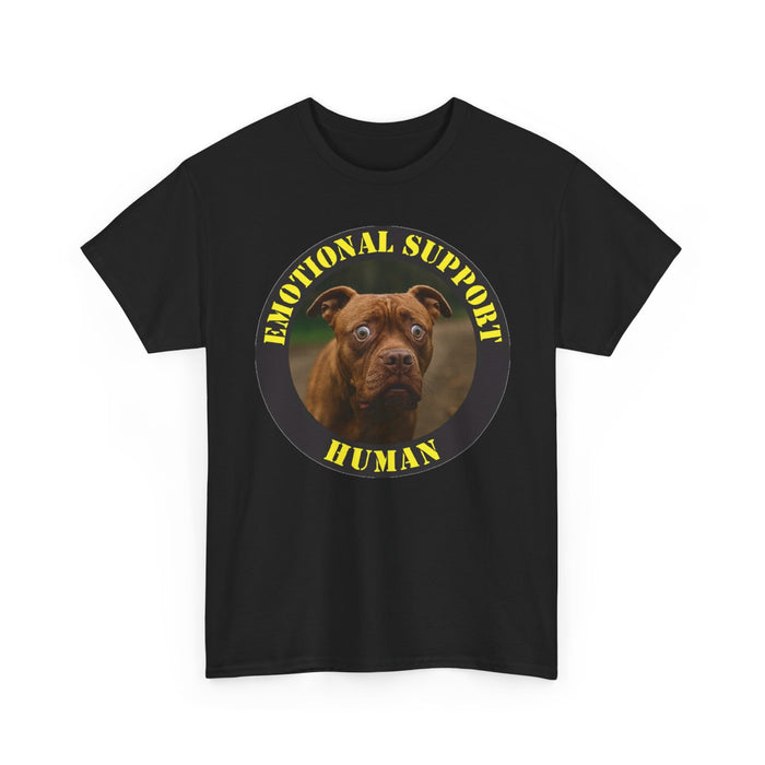 Emotional Support Human T-Shirt — Cute Dog Badge Tee
