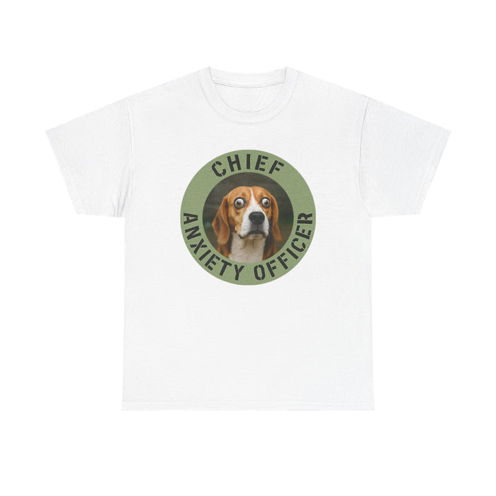 Chief Anxiety Officer Dog T-Shirt — Funny Beagle Pet Lover Tee