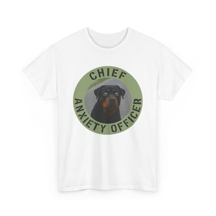 Chief Anxiety Officer T-Shirt – Funny Rottweiler Dog Tee