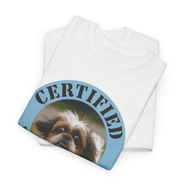 Certified Velcro Dog T‑Shirt — Cute Shih Tzu Pet Lover Tee