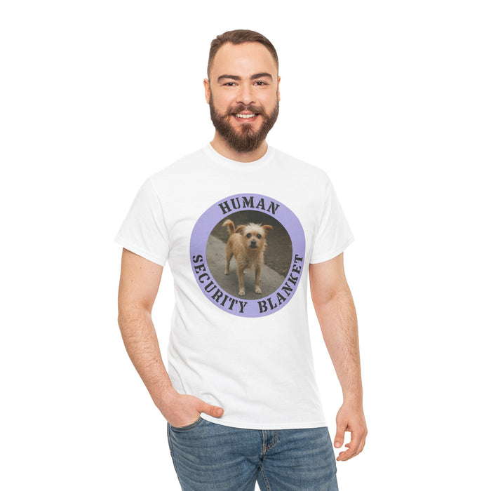 T-Shirt — “Human Security Blanket” Cute Rescue Dog Graphic Tee