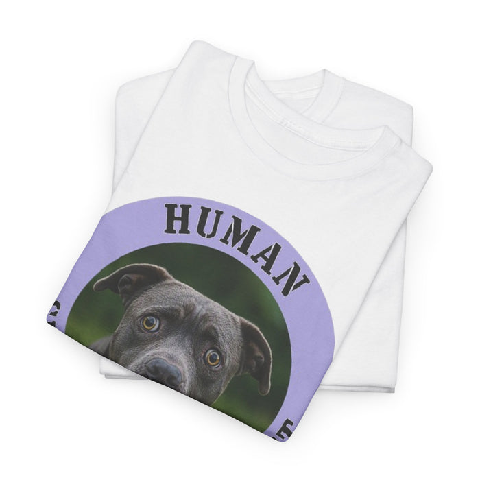 Pit Bull Human Security Blanket Dog Photo Tee — Funny Pet Lover T-Shirt