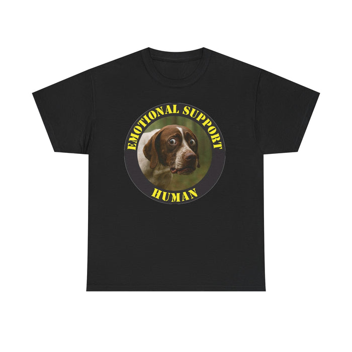 Emotional Support Human T-Shirt — Cute Dog Badge Graphic Tee