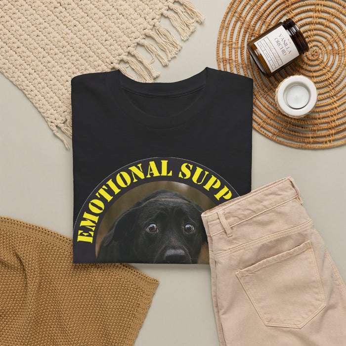 Emotional Support Human T-Shirt — Cute Black Lab Pet Lover Tee