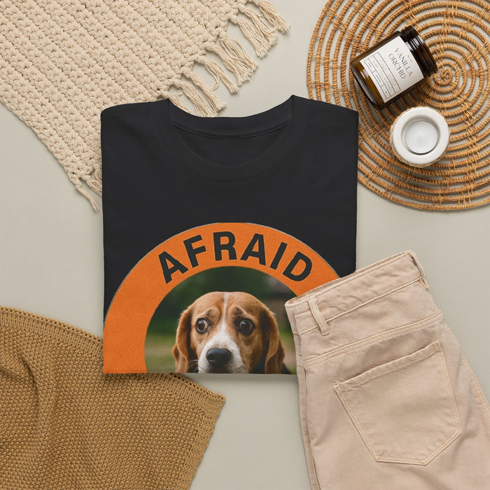 Afraid But Trying Tee — Cute Beagle Motivational Dog T-Shirt
