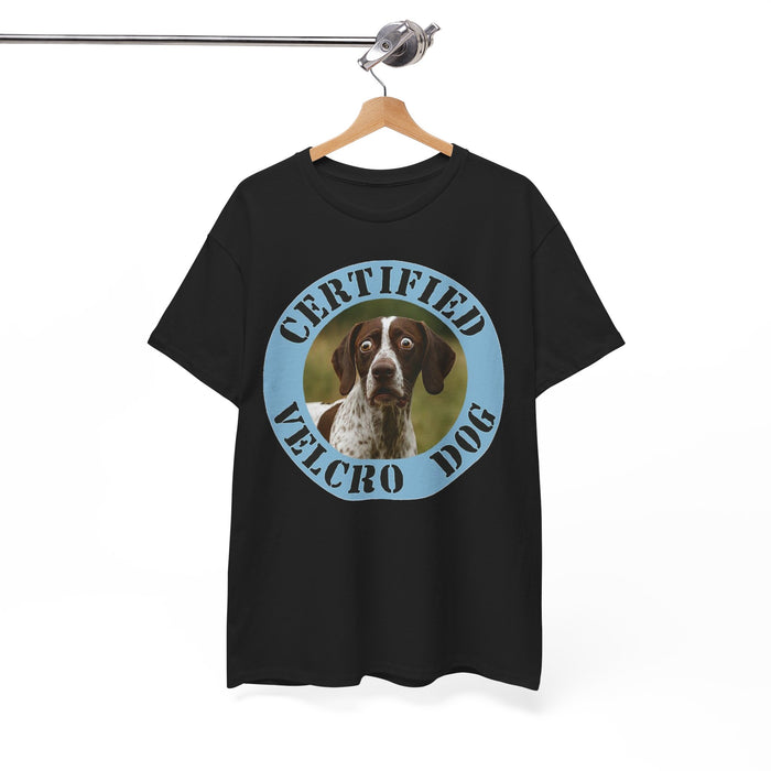 Pointer Certified Velcro Dog T‑Shirt – Funny Dog Owner Tee