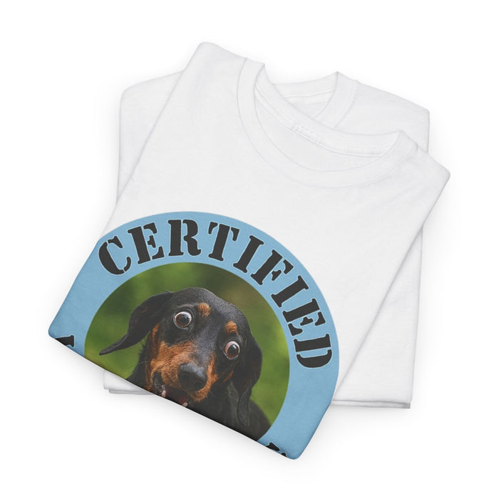 T‑Shirt — "Certified Velcro Dog" Funny Dog Lover Tee