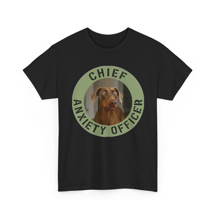 Chief Anxiety Officer T-Shirt – Funny Dog Tee for Anxious Pet Lovers